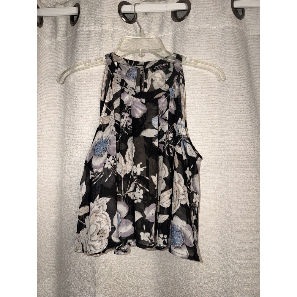 Fashion Nova Cropped Mesh Top NWT